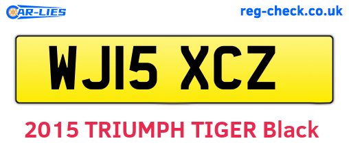 WJ15XCZ are the vehicle registration plates.