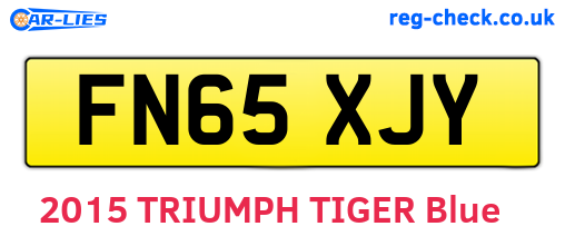 FN65XJY are the vehicle registration plates.