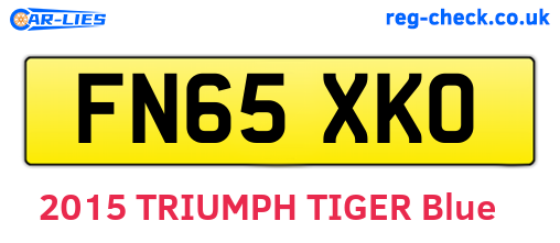 FN65XKO are the vehicle registration plates.