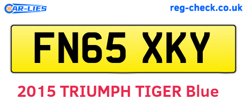 FN65XKY are the vehicle registration plates.