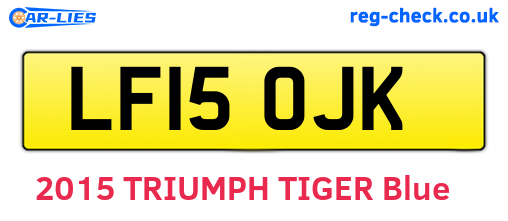 LF15OJK are the vehicle registration plates.