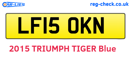 LF15OKN are the vehicle registration plates.