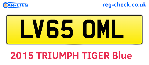 LV65OML are the vehicle registration plates.