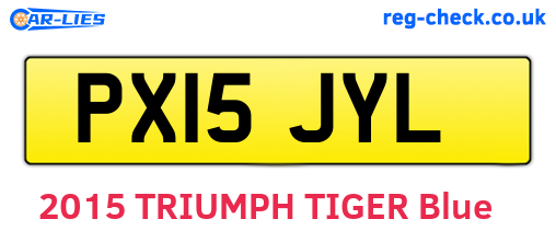 PX15JYL are the vehicle registration plates.