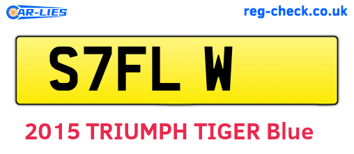 S7FLW are the vehicle registration plates.