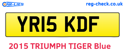 YR15KDF are the vehicle registration plates.