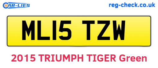 ML15TZW are the vehicle registration plates.