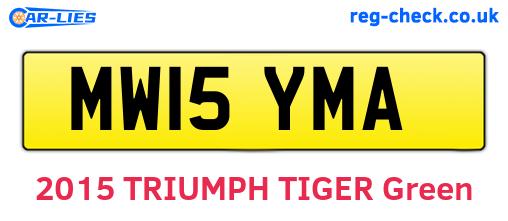 MW15YMA are the vehicle registration plates.