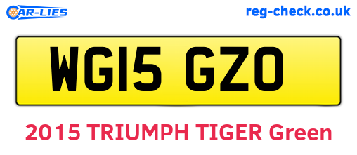 WG15GZO are the vehicle registration plates.