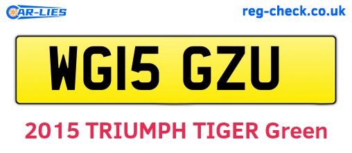 WG15GZU are the vehicle registration plates.