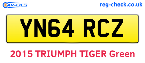 YN64RCZ are the vehicle registration plates.