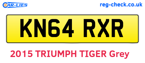 KN64RXR are the vehicle registration plates.