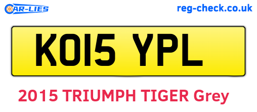 KO15YPL are the vehicle registration plates.