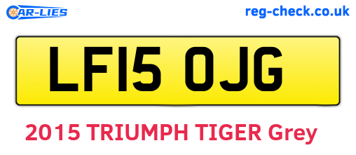 LF15OJG are the vehicle registration plates.