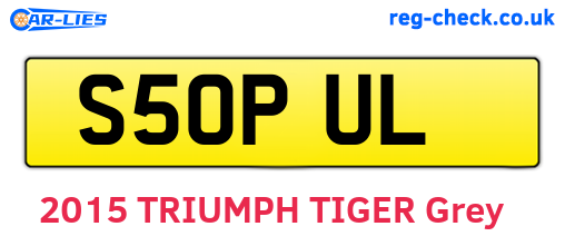 S50PUL are the vehicle registration plates.