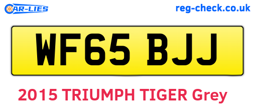 WF65BJJ are the vehicle registration plates.