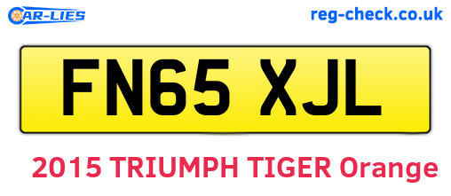 FN65XJL are the vehicle registration plates.