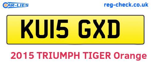 KU15GXD are the vehicle registration plates.