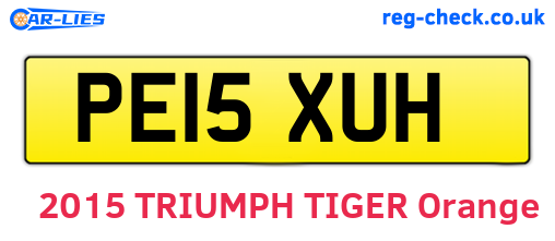 PE15XUH are the vehicle registration plates.