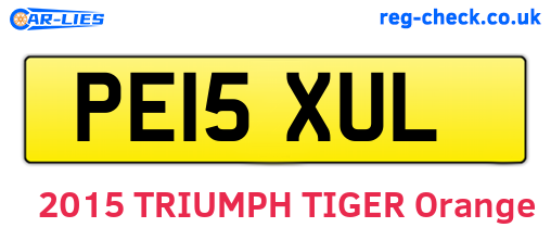 PE15XUL are the vehicle registration plates.