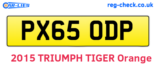 PX65ODP are the vehicle registration plates.