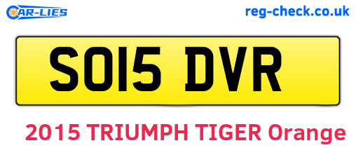 SO15DVR are the vehicle registration plates.