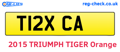T12XCA are the vehicle registration plates.