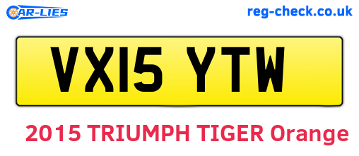 VX15YTW are the vehicle registration plates.
