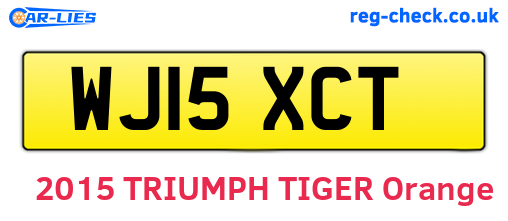 WJ15XCT are the vehicle registration plates.