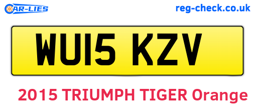 WU15KZV are the vehicle registration plates.