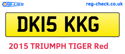 DK15KKG are the vehicle registration plates.