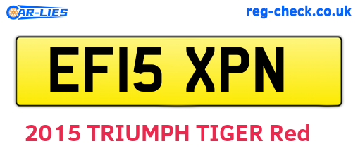EF15XPN are the vehicle registration plates.