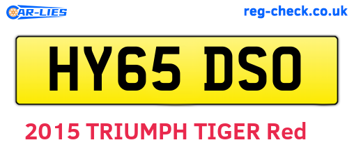 HY65DSO are the vehicle registration plates.