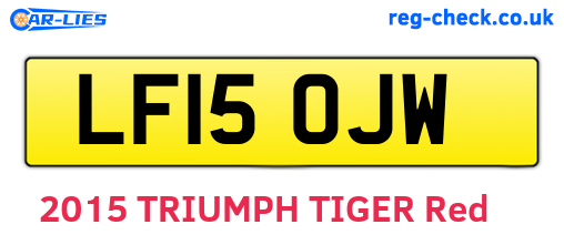 LF15OJW are the vehicle registration plates.