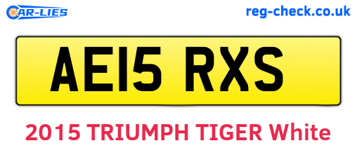 AE15RXS are the vehicle registration plates.