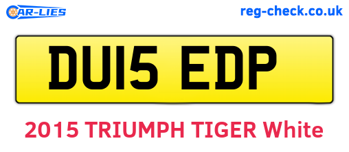 DU15EDP are the vehicle registration plates.