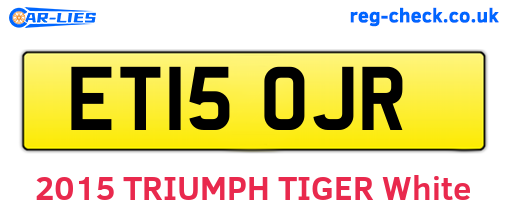 ET15OJR are the vehicle registration plates.