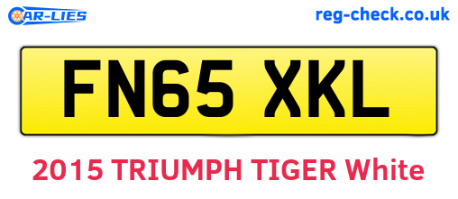 FN65XKL are the vehicle registration plates.