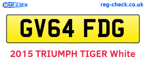 GV64FDG are the vehicle registration plates.