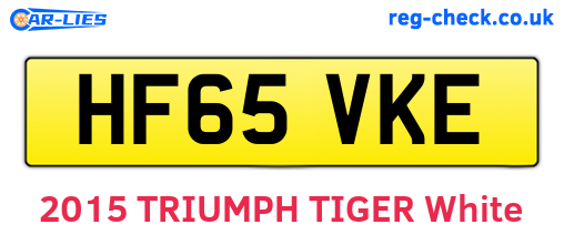 HF65VKE are the vehicle registration plates.