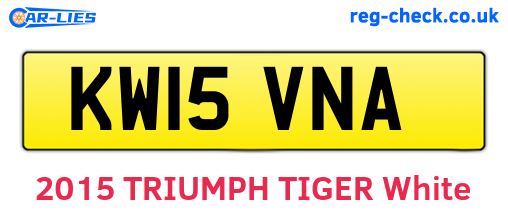 KW15VNA are the vehicle registration plates.