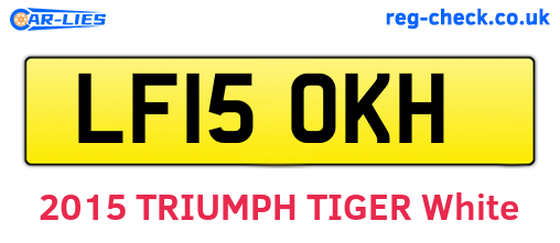 LF15OKH are the vehicle registration plates.