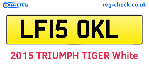 LF15OKL are the vehicle registration plates.