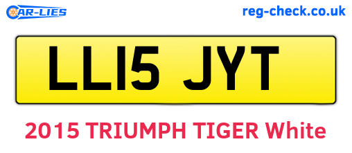 LL15JYT are the vehicle registration plates.