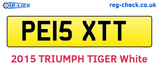 PE15XTT are the vehicle registration plates.