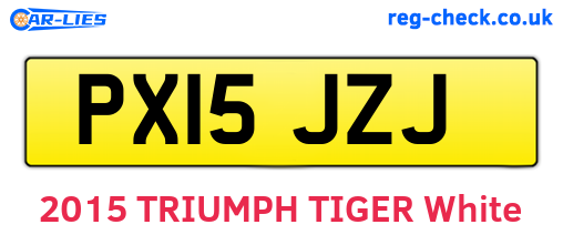 PX15JZJ are the vehicle registration plates.