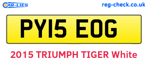 PY15EOG are the vehicle registration plates.