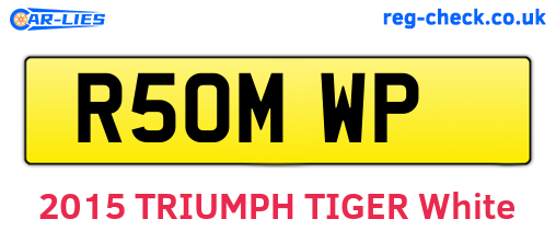 R50MWP are the vehicle registration plates.