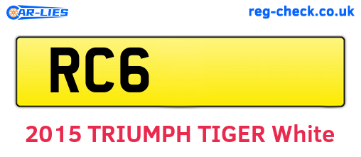 RC6 are the vehicle registration plates.