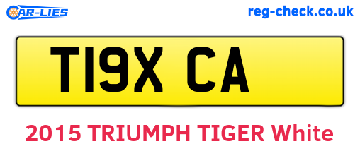 T19XCA are the vehicle registration plates.